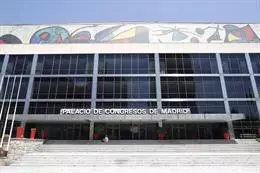 Archivo – Imagen del exterior del Palacio de Congresos de Madrid situado en el número 99 del Paseo de la Castellana.