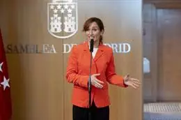 La portavoz de Más Madrid en la asamblea y candidata a la Presidencia regional, Mónica García, ofrece una rueda de prensa previa al pleno en la Asamblea de Madrid - Alberto Ortega