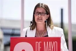 La alcaldesa de Móstoles, Noelia Posse. – A. Pérez Meca – Europa Press