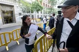 La ex dirigente de Vox Macarena Olona a su salida del Ministerio del Interior, a 7 de junio de 2023, en Madrid (España). Macarena Olona ha acudido al Ministerio a subsanar el defecto de forma del que fue informada ayer, 6 de junio, en el registro de su nu – Alberto Ortega – Europa Press